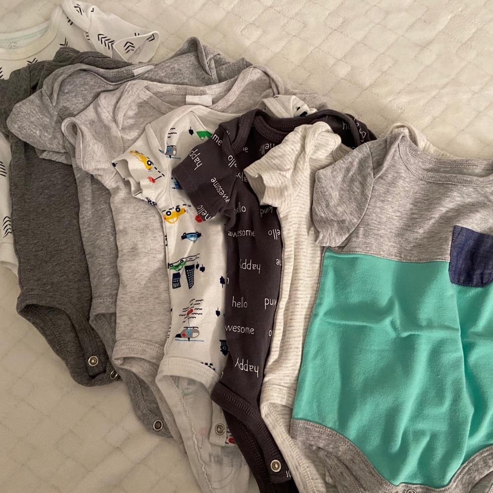 Lot of 8 baby onesies